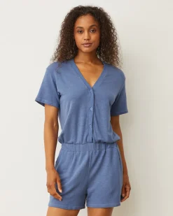MONROW Supersoft Romper MEDIUMBLUE Outlet